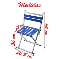 Cadeira Banqueta Dobrável Pesca Manicure Com Encosto - 2