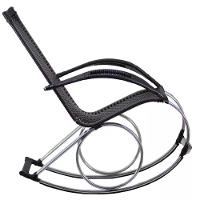 Cadeira De Balanço Em Alumínio Jardim Trama Pedra Ferro - 6