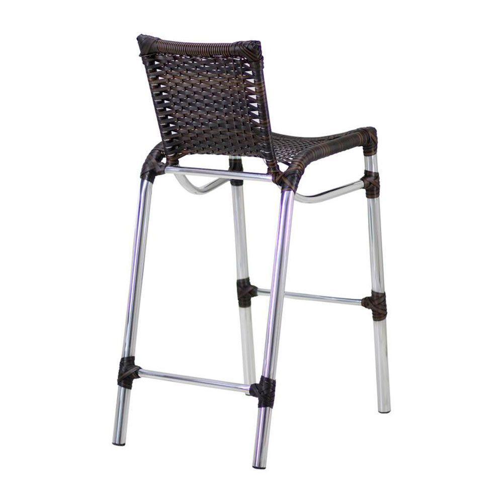 Kit 4 Banquetas Fortaleza Em Alumínio Alta Edícula Cozinha Pedra Ferro - 5