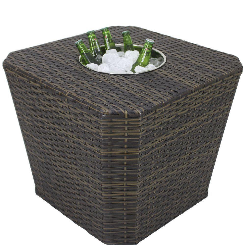 Mesa Grécia Em Alumínio Com Balde P- Bebidas  Pedra Ferro - 1