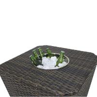 Mesa Grécia Em Alumínio Com Balde P- Bebidas  Pedra Ferro - 3