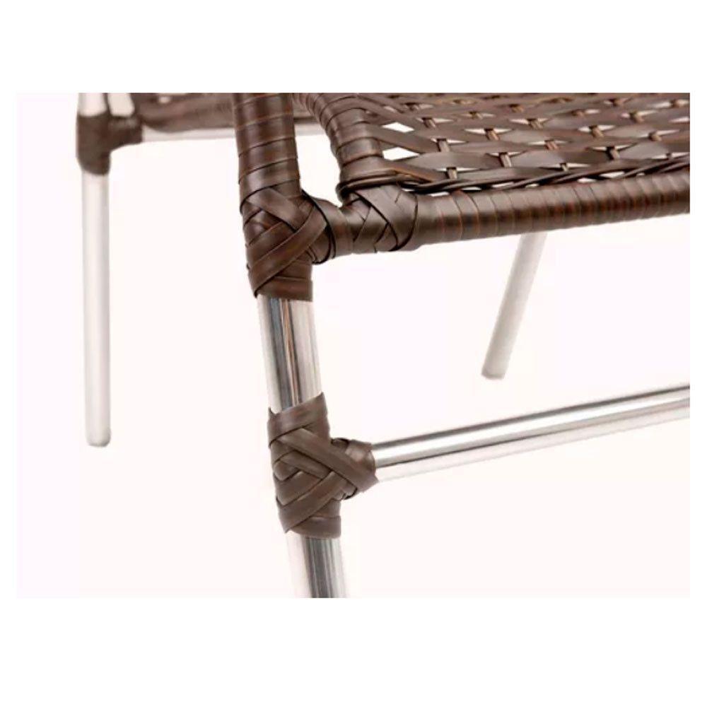 Conj Cadeira Para Area Externa E Mesa De Centro Vênus Trama Pedra Ferro - 3