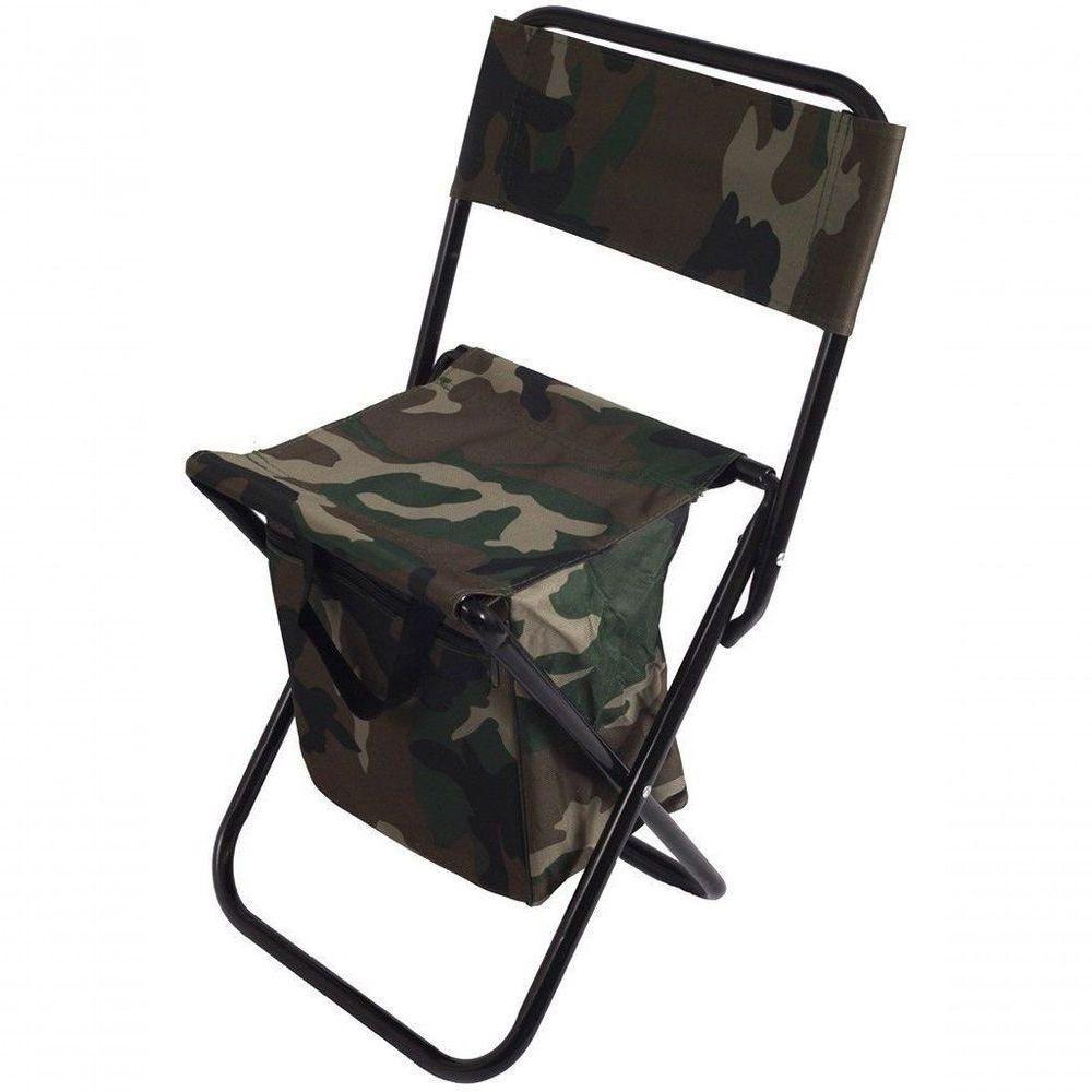 Cadeira Banqueta De Pesca Camping Com Porta Objetos Encosto - 1