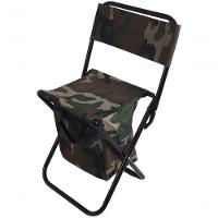 Cadeira Banqueta De Pesca Camping Com Porta Objetos Encosto - 1