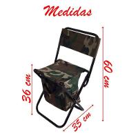 Cadeira Banqueta De Pesca Camping Com Porta Objetos Encosto - 2