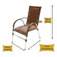 Cadeira Poltrona Vênus Varanda Junco  Pedra Ferro - 4