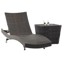 Espreguiçadeira Bona E Mesa Grécia Com Balde  Pedra Ferro - 1