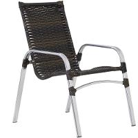 Jogo 4 Cadeiras Emily E Mesa Garden Em Alumínio Trama Pedra Ferro - 3