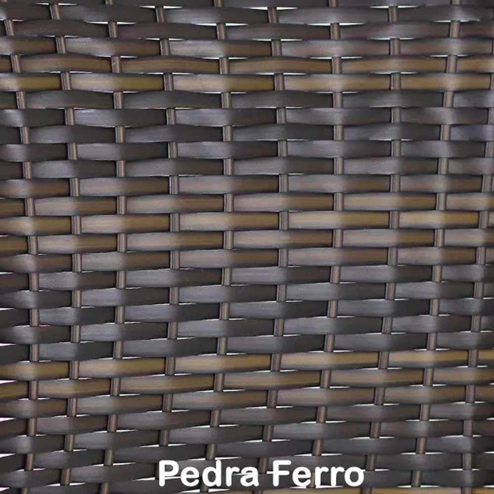 Cadeira De Balanço Em Alumínio Para Jardim E Sala Trama Pedra Ferro - 2