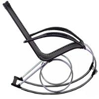 Cadeira De Balanço Em Alumínio Para Jardim E Sala Trama Pedra Ferro - 7