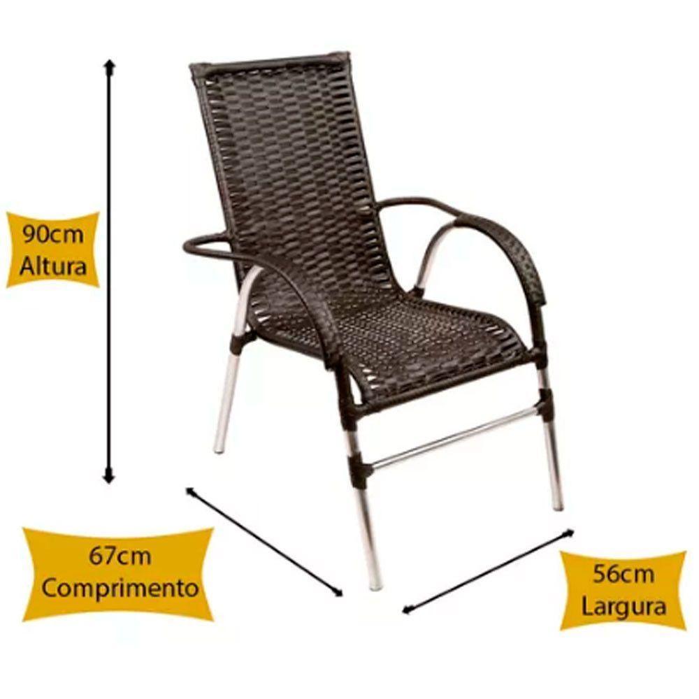 Kit 4 Cadeiras Vênus E Mesa De Centro Garden  Pedra Ferro - 2