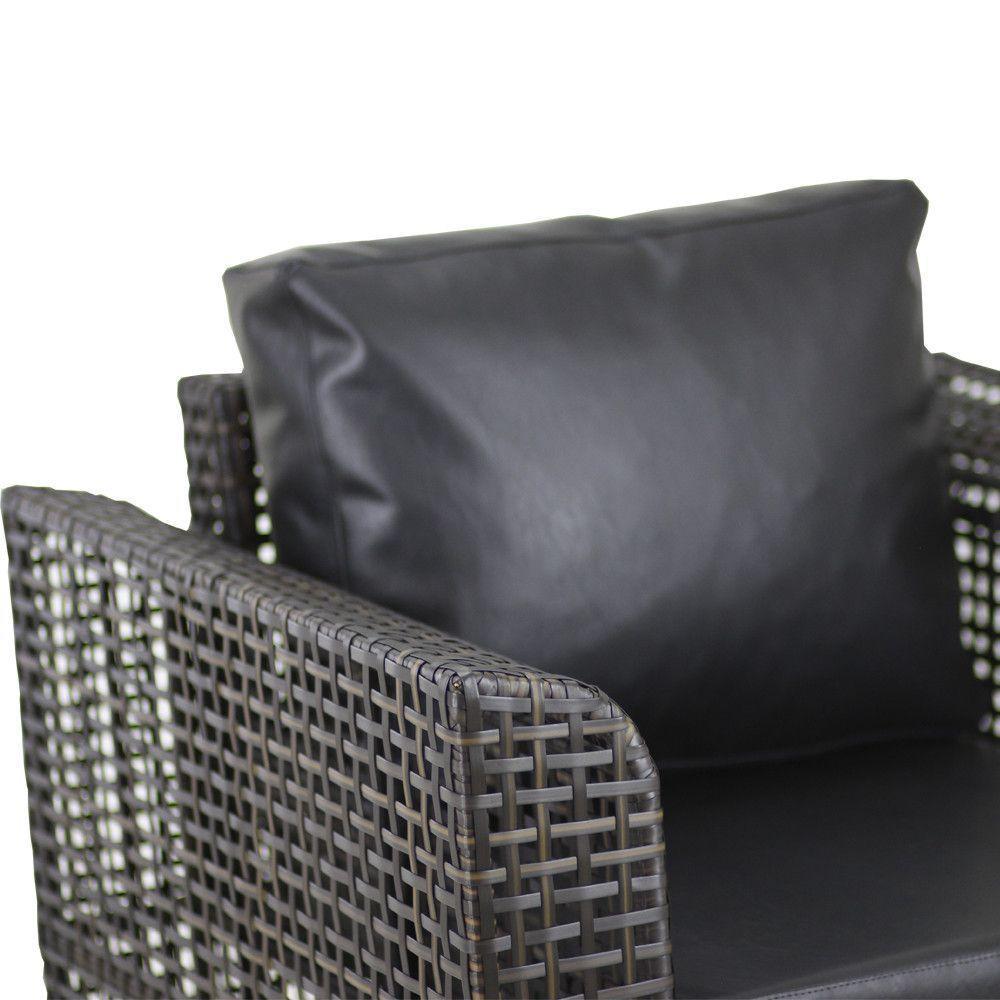 Jogo De Sofá E Poltronas Malibu Com Mesa Em Alumínio Pedra Ferro - 3