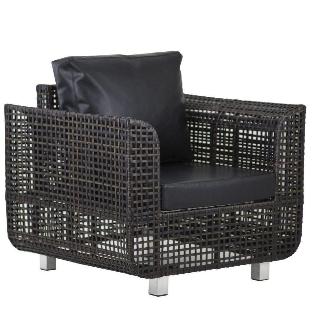 Jogo De Sofá E Poltronas Malibu Com Mesa Em Alumínio Pedra Ferro - 7