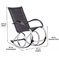 2 Cadeiras De Balanço Em Alumínio + 1 Mesa De Centro Trama Argila - 3