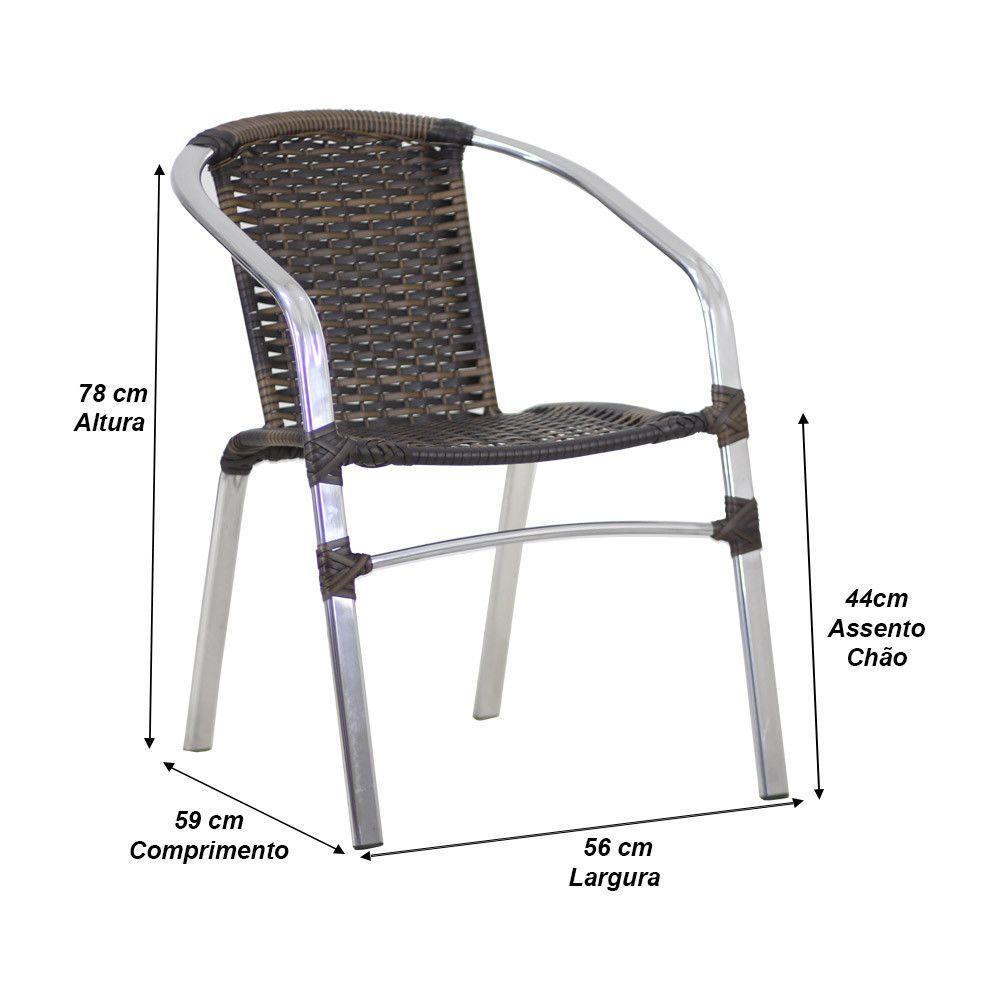 Jogo 4 Cadeiras Floripa E Mesa Ascoli  Argila - 6