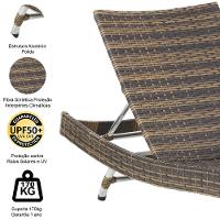 Kit 2 Espreguiçadeiras Bona E Mesa Grécia  Argila - 3