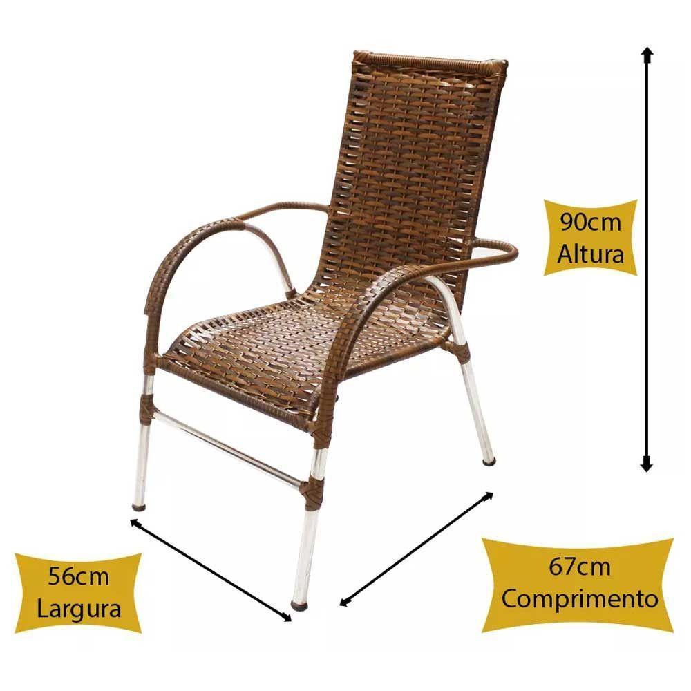 Kit 4 Cadeiras Vênus E Mesa De Centro Garden  Argila - 2