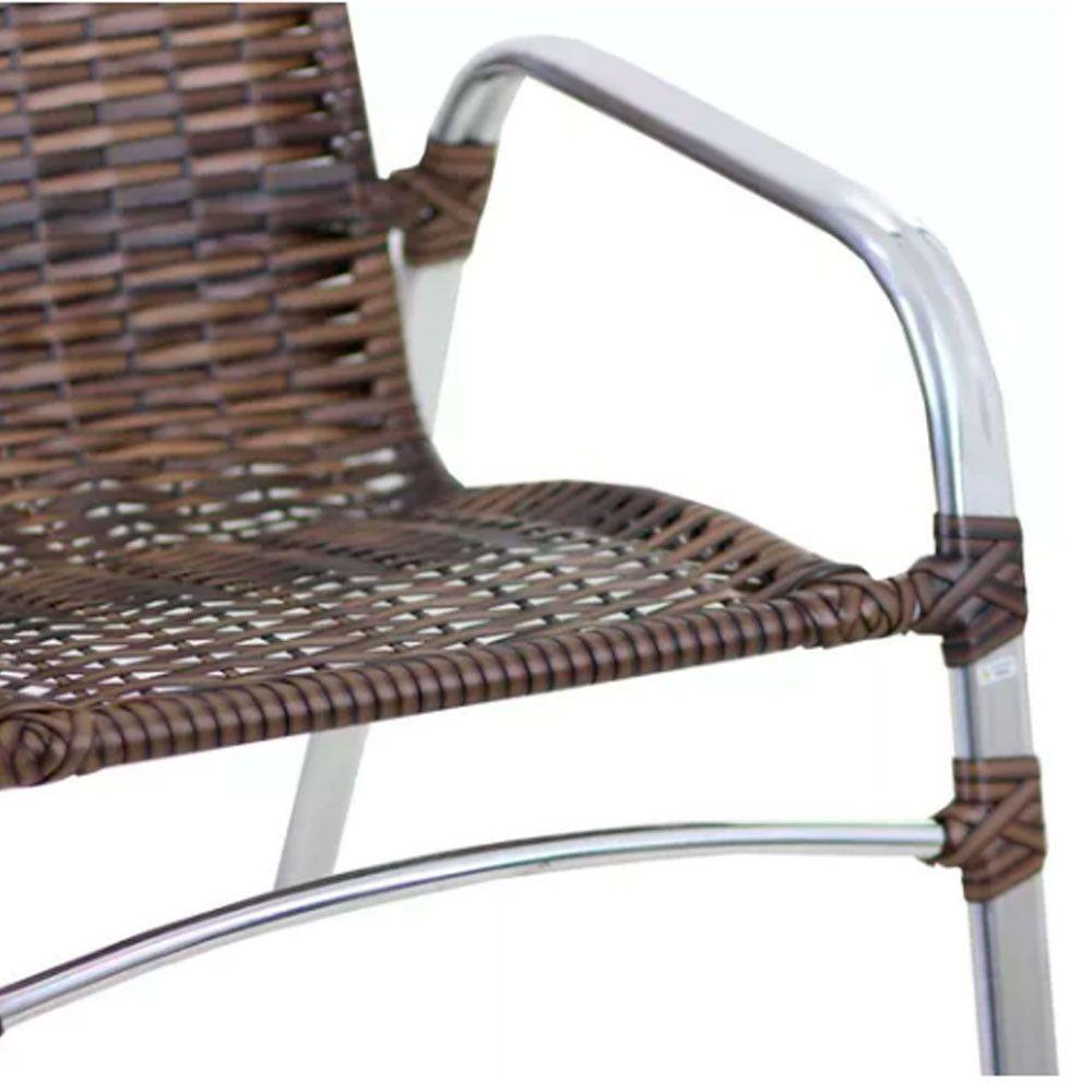 Kit 4 Cadeiras Emily Em Alumínio E Fibra  Argila - 6