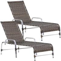 Kit 2 Espreguiçadeiras Catar Em Alumínio  Argila - 1