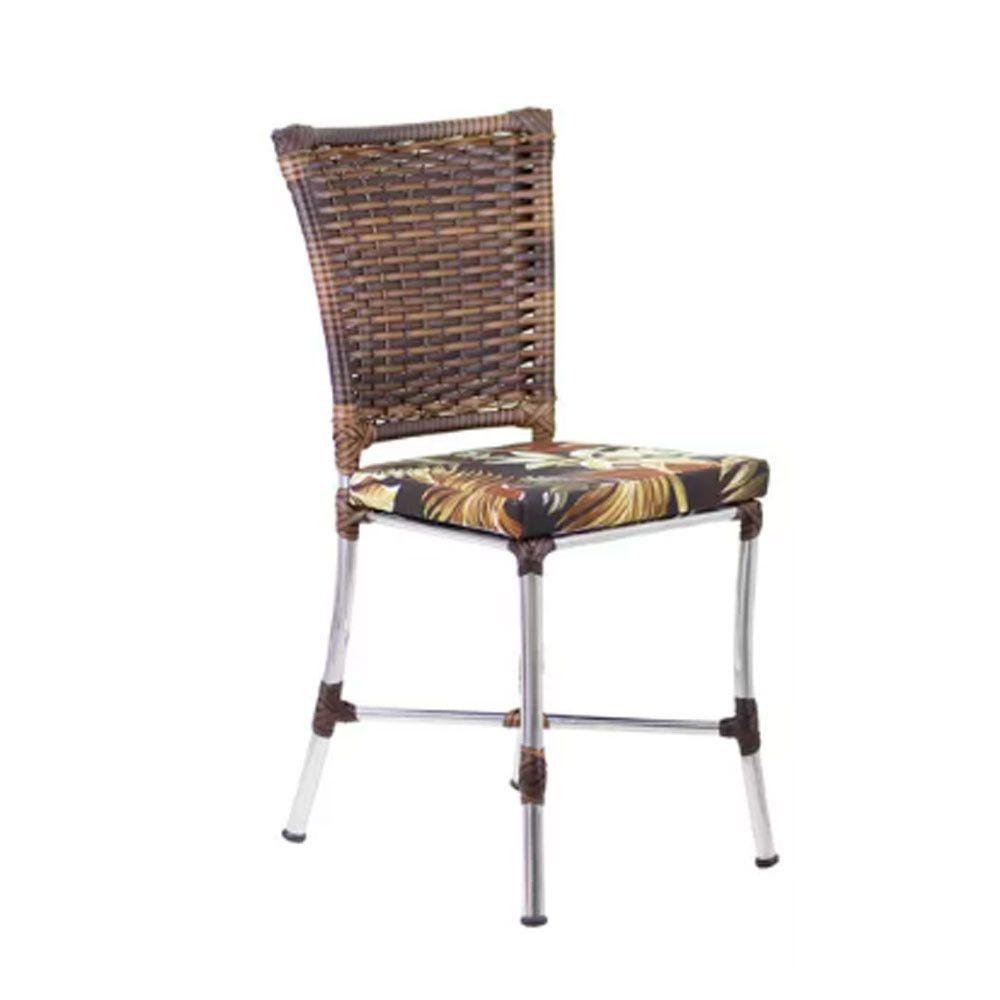 Kit 4 Cadeiras Angra Em Aluminio Com Almofada  Argila - 4