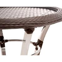 Conjunto 4 Banquetas E Bistrô Cannes Em Alumínio Trama Argila - 2