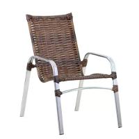 2 Cadeiras Emily Em Aluminio E Mesa De Centro  Argila - 6