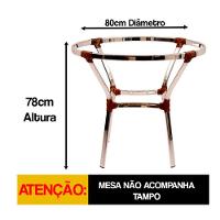 Mesa Ascoli Em Alumínio 70cm Altura X 80cm  Argila - 2