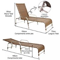 Kit 2 Espreguiçadeiras Catar E Mesa Garden  Argila - 3