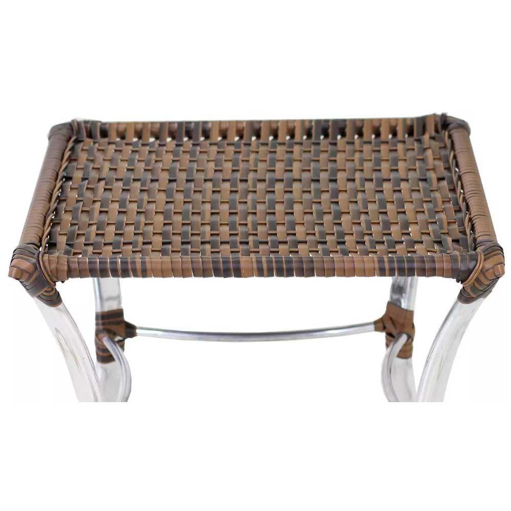 Jogo 4 Cadeiras Emily E Mesa Garden Em Alumínio Trama Argila - 3