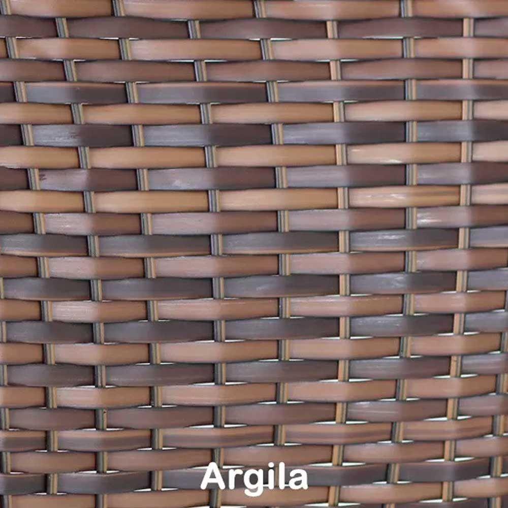 Jogo 4 Cadeiras Emily E Mesa Garden Em Alumínio Trama Argila - 7