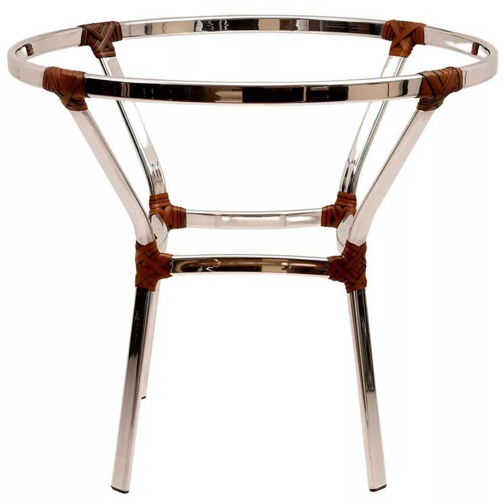 4 Cadeiras Floripa E Mesa Ascoli Em Alumínio Trama Argila - 2