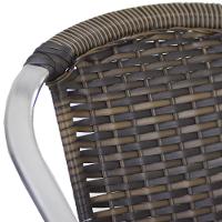 4 Cadeiras Floripa E Mesa Ascoli Em Alumínio Trama Argila - 6