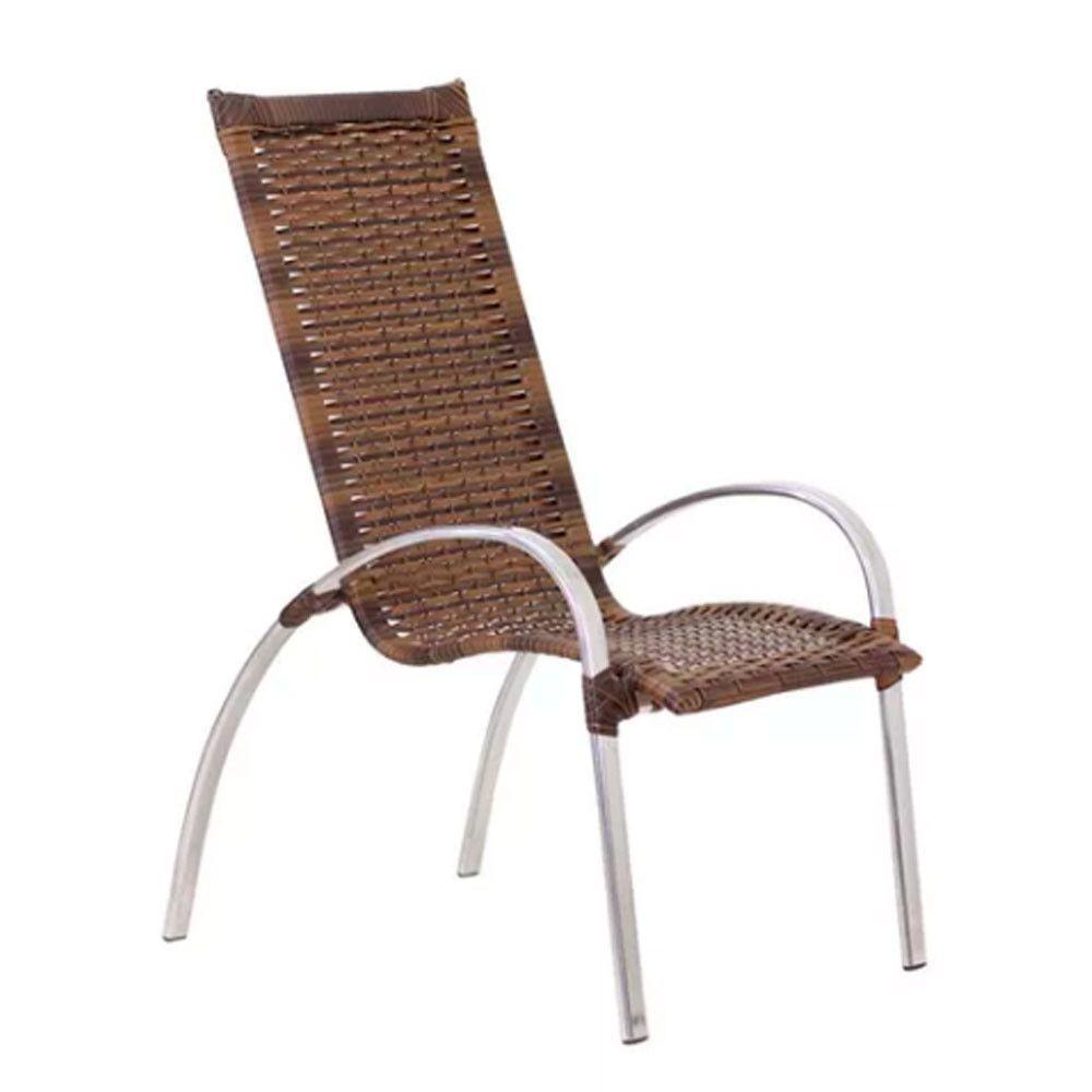 Kit 4 Cadeiras Em Alumínio Varanda Piscina Externa E Mesa De Argila - 7