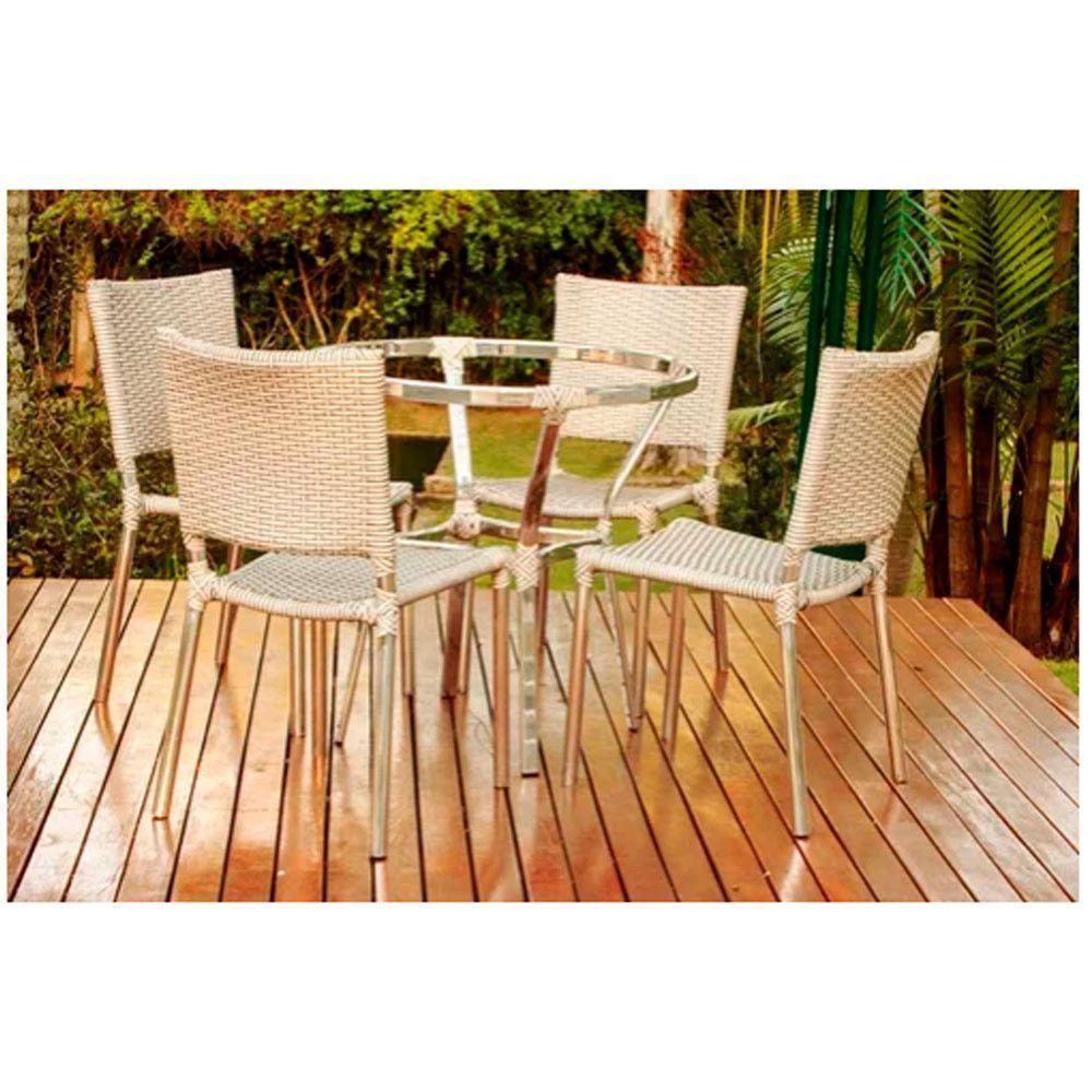 Kit 4 Cadeiras Barcelona E Mesa Ascoli  Argila - 2