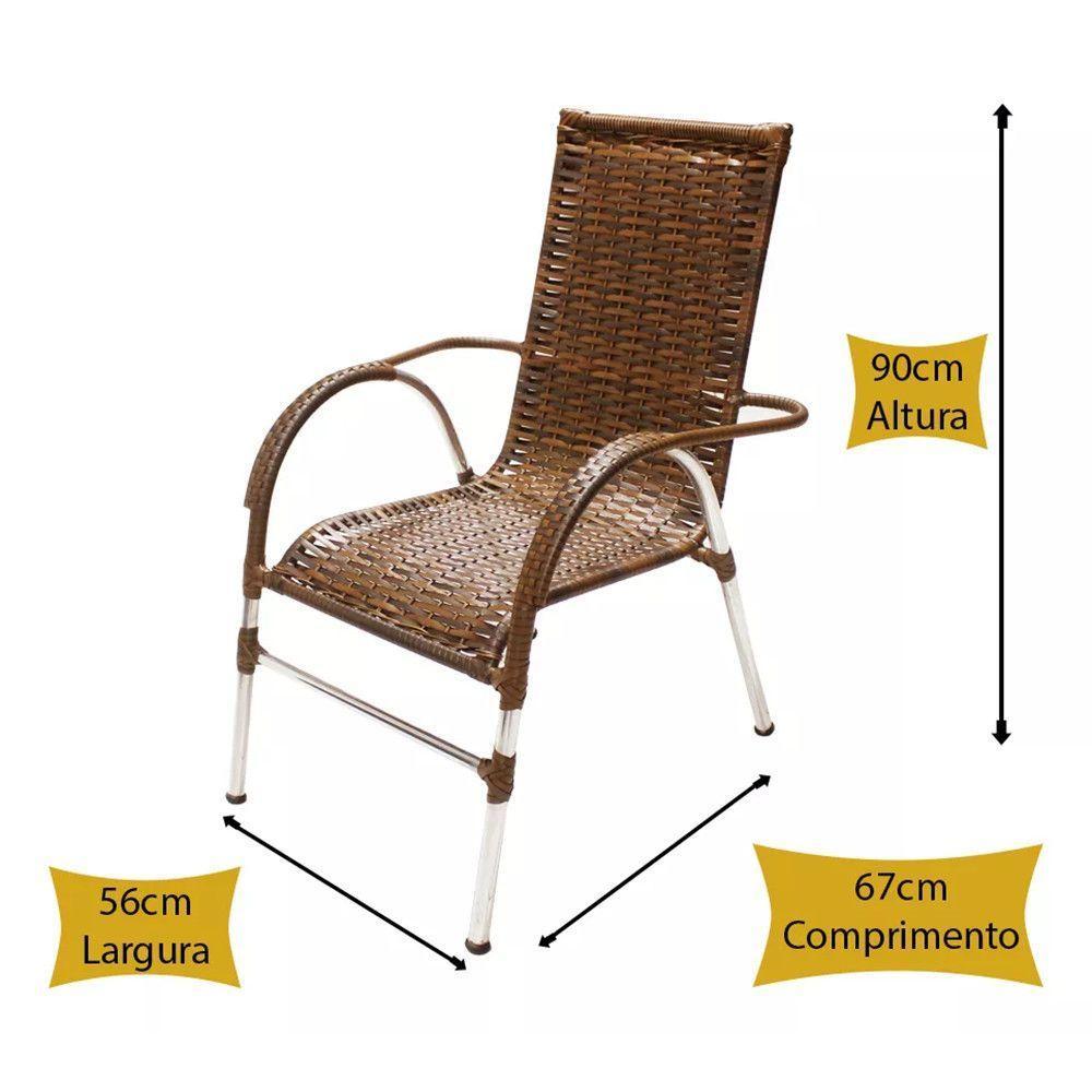 Cadeira Poltrona Vênus Varanda Junco  Argila - 2