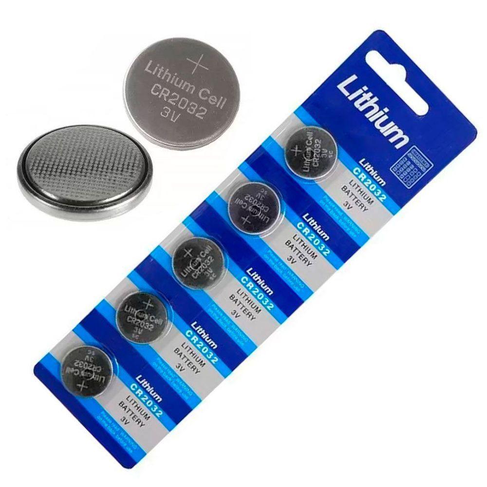 Bateria De Lithium Cr2032 3v Cartela Com 5 Unidades - 1