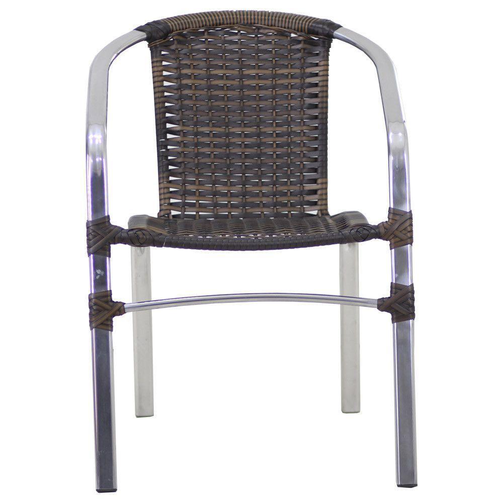 4 Cadeiras Floripa E Mesa Ascoli Em Alumínio  Argila - 2