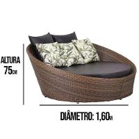 Chaise Sofá Livia Varanda Jardim  Argila