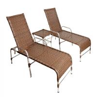 4 Cadeiras + 2 Mesa + 2 Espreguiçadeiras + 1 Chaise Trama Argila - 2