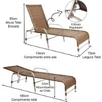 4 Cadeiras + 2 Mesa + 2 Espreguiçadeiras + 1 Chaise Trama Argila - 3