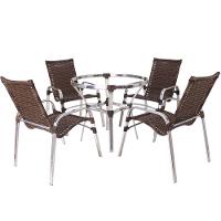 4 Cadeiras + 2 Mesa + 2 Espreguiçadeiras + 1 Chaise Trama Argila - 5