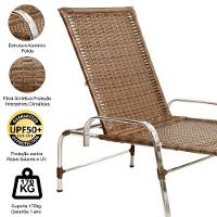 4 Cadeiras + 2 Mesa + 2 Espreguiçadeiras + 1 Chaise Trama Argila - 6