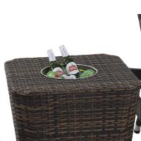 1 Espreguiçadeira Bona E Mesa Grécia Em Alumínio Argila