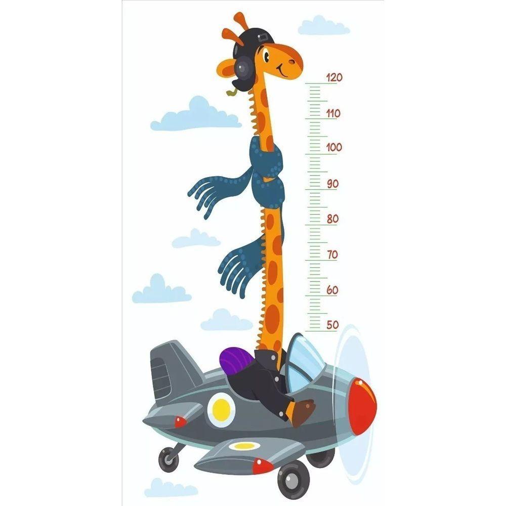 Adesivo Girafa Fita Métrica Medir Criança Pediatra Creche Jardim - 1