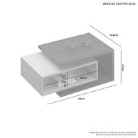 Mesa De Centro Diva Jcm Móveis Noronha - Off White - 3