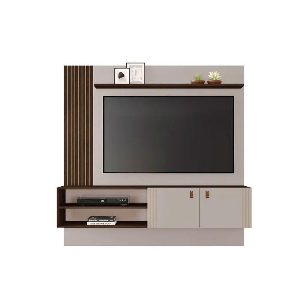 Painel Preciso Para Tv Até 60 Polegadas 2 Portas Jcm Off White - Café - 1