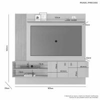 Painel Preciso Para Tv Até 60 Polegadas 2 Portas Jcm Off White - Café - 4