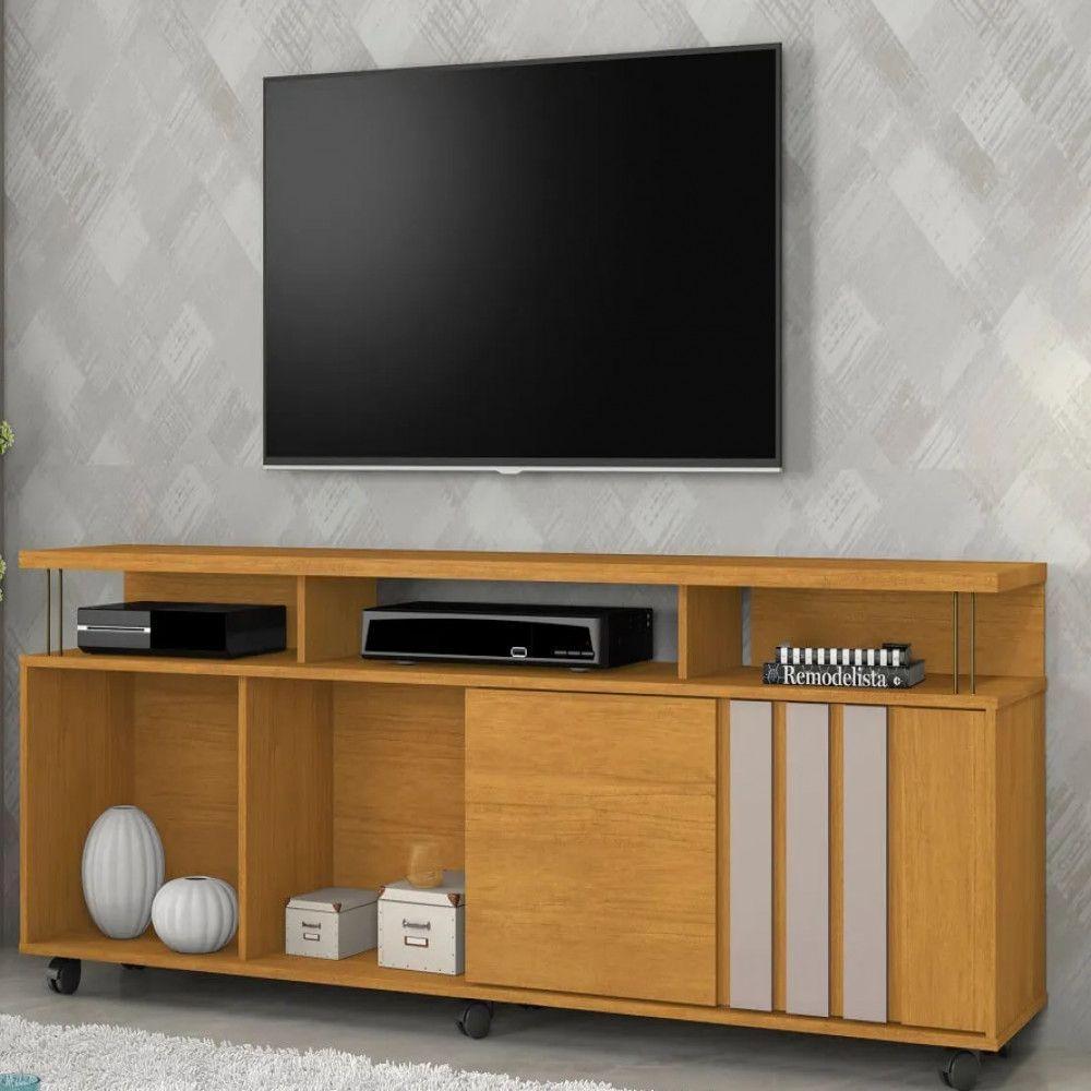 Rack Para Tv Até 75 Polegadas Atraente Jcm Cinamomo - Off White - 2