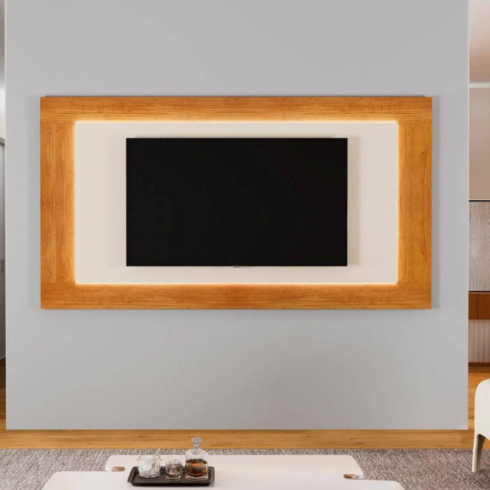 Painel Para Tv Com Led De 65 Atenas Mavaular Naturalle - Off White - 6