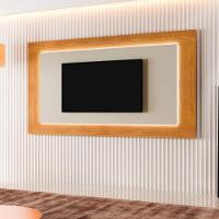 Painel Para Tv Com Led De 65 Atenas Mavaular Naturalle - Off White